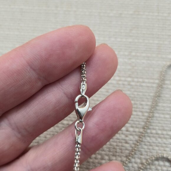 24 Inch Sterling Silver Sea Shell Beach Pendant Necklace A4754 - Picture 5 of 7